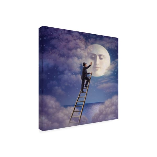 Dan Craig 'Man With Moon' Canvas Art,18x18